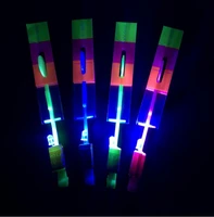 50pcslot large led light arrow y shape flying toys party fun kids outdoor flashing toy fly arrow color party fun gift random