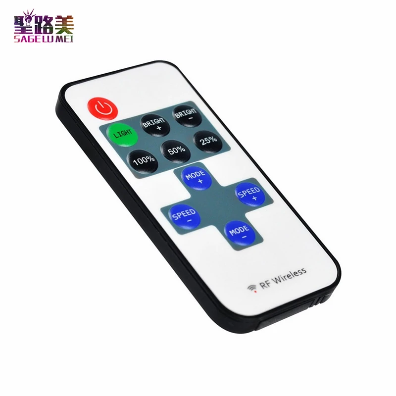 Мини светодиодный диммер с 11 клавишами RF беспроводной пульт дистанционного