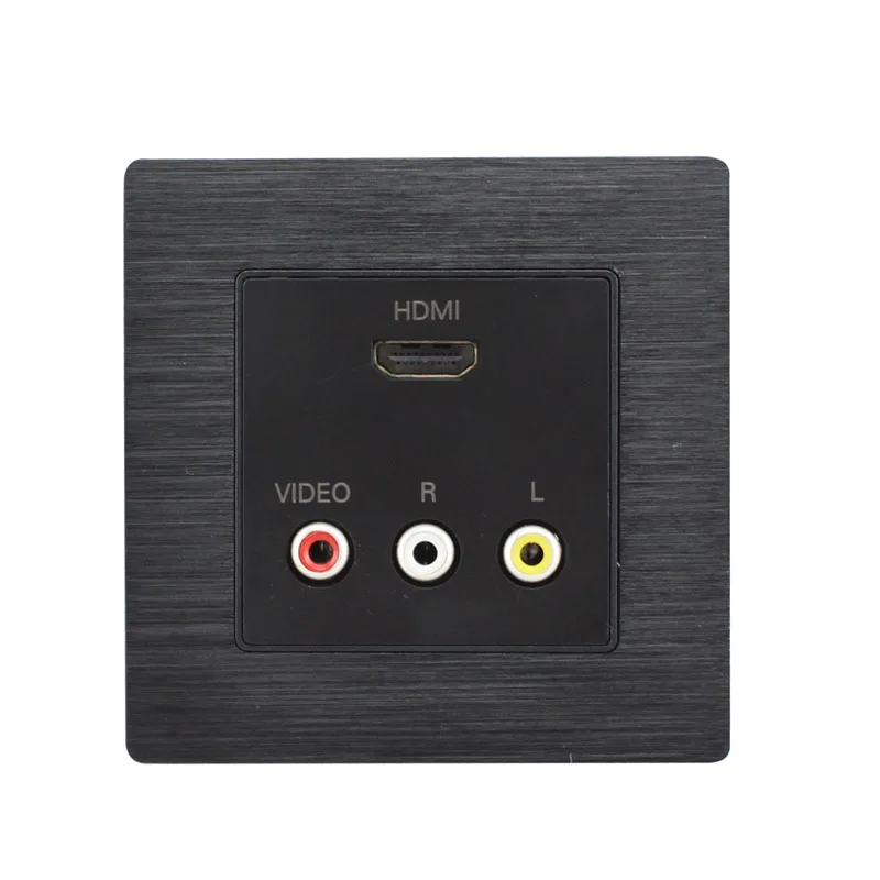 86x86 мм Настенная розетка HDMI + 3RCA штепсельная AV аудио и видео HDTV 3D настенная вилка