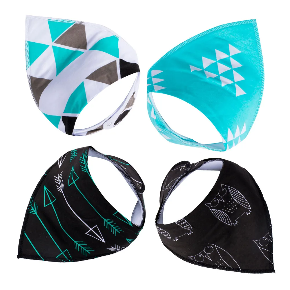 Лидер продаж! 4 шт./лот 8 видов стилей детские нагрудники из хлопка мягкий детский