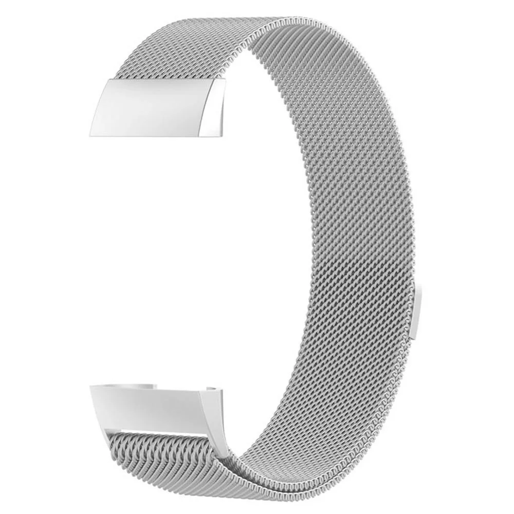 Сменный ремешок для Fitbit Charge 3 из нержавеющей стали магнитный Миланский Браслет на