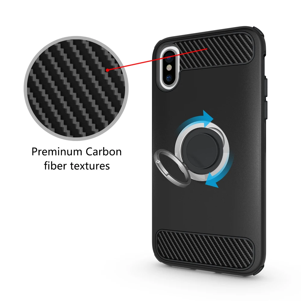 Magnetic Ring Holder Armor Case For iPhone XS Max X 10 XR 8 7 6 6S Plus 8plus 7plus XSMax iPhone8 iPhone7 Shockproof Hard Cover |