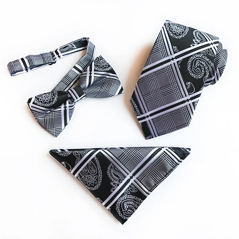 Горячая Распродажа 8 см модные полиэфирные шелковые галстуки + платок галстук