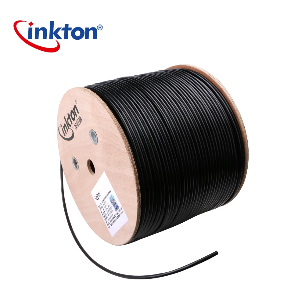 Inkton Открытый водонепроницаемый UTP кабель Cat5e Ethernet Rj45 черный рулон Core 8 ядер