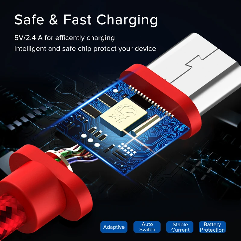 Кабель Micro USB EECPT для быстрой зарядки Samsung S7 S6 Xiaomi Redmi 4 Note 5 Android|Кабели мобильных