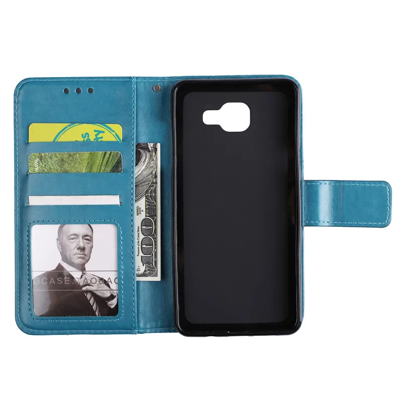 Роскошный цветок кожа флип Fundas бренд Чехол для Coque Samsung Galaxy A3 A310 sm-a310f A5 A510 sm-a510f крышка чехол
