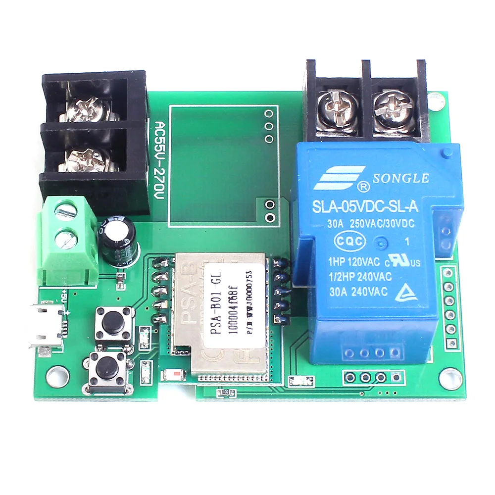 Релейный модуль дистанционного управления с Wi Fi 5 В 30 А 6000 Вт|relay module|power moduleswitch 5v |