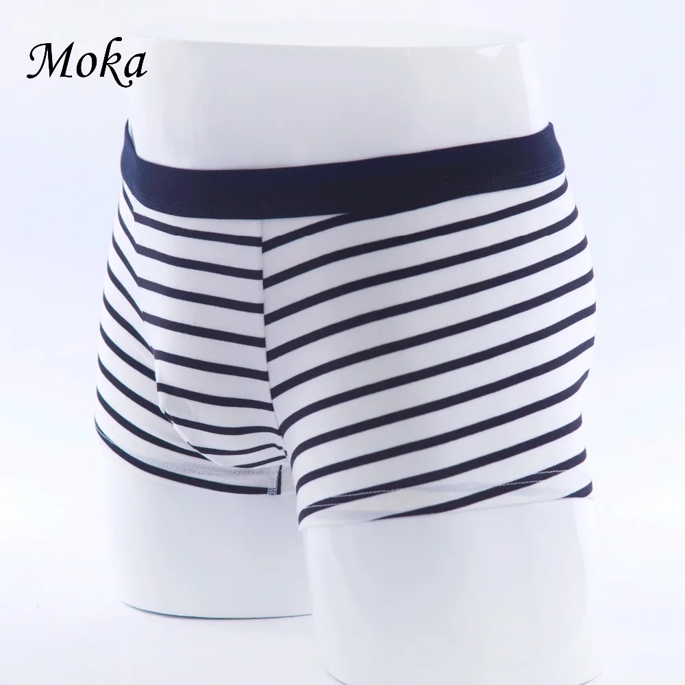 2 шт. мужские хлопковые трусы боксеры дышащие Cueca в полоску Hombre нижнее белье