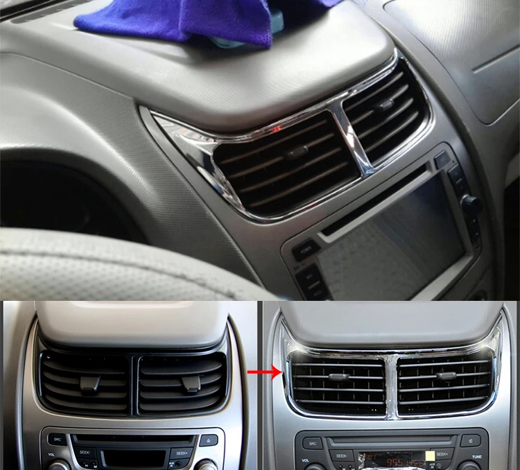 9 шт./компл. для Chevrolet sail 2010 2014 декоративное кольцо воздуховыпускного отверстия (4 +