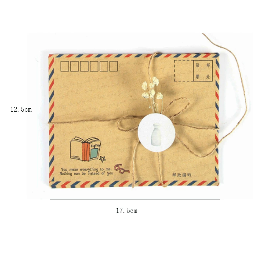 

10packs/lot Retro Paper Envelopes Air envelopes can be mailed for Postcard protection Invatation Mini Envelop School Supply