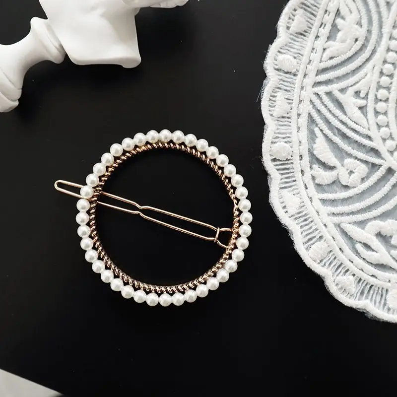 1 PC Vintage Pearl Rhinestone Hair Clip Hairpin Women Girl Super Sweet Bangs Barrette Ornament Hairgrip Accessories | Красота и