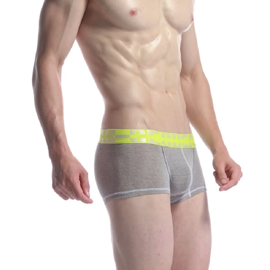 Новые модные мужские трусы боксеры с низкой талией хлопковое нижнее белье