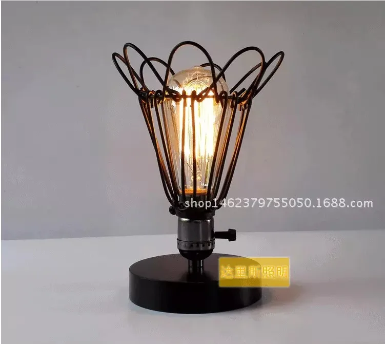 Лофт промышленная винтажная натуральная деревянная основа для настольной лампы