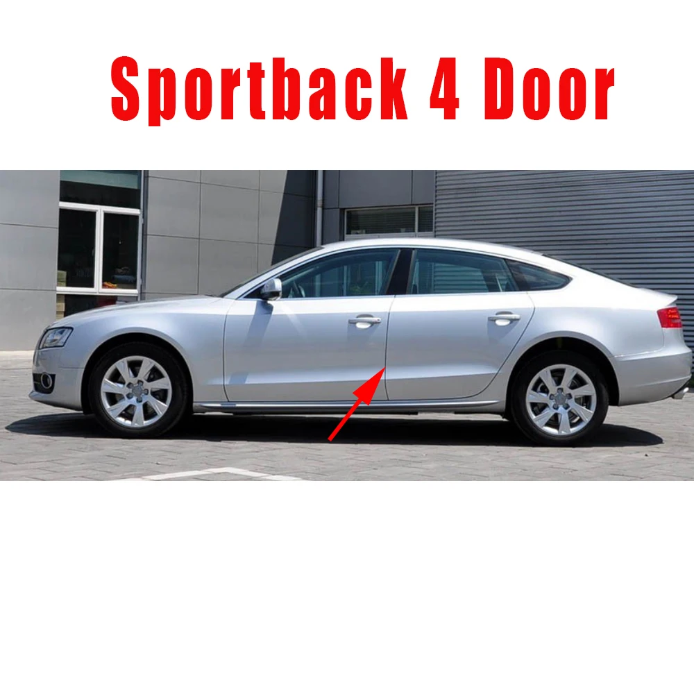 4 Door PU матовый черный Задний бампер для губ Диффузор для Audi A5 стандарт 2008-2011 Coupe Sportback 4D не-Sline без украшения - Цвет: 4 Door