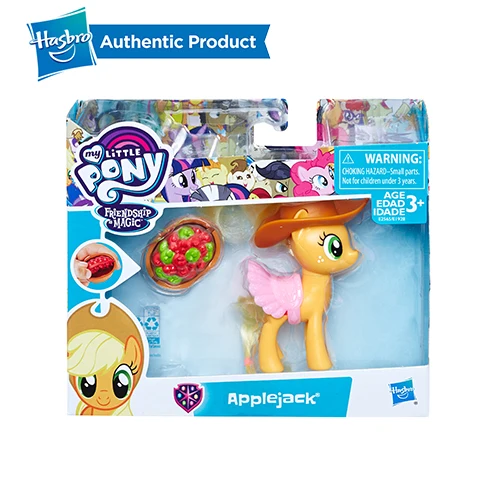 APPLEJACK Hasbro My Little Pony школа дружбы Рарити звездный свет проблеск Эпплджек Коллекционная Фигурка модель для детей Подарки кукла - Цвет: APPLEJACK