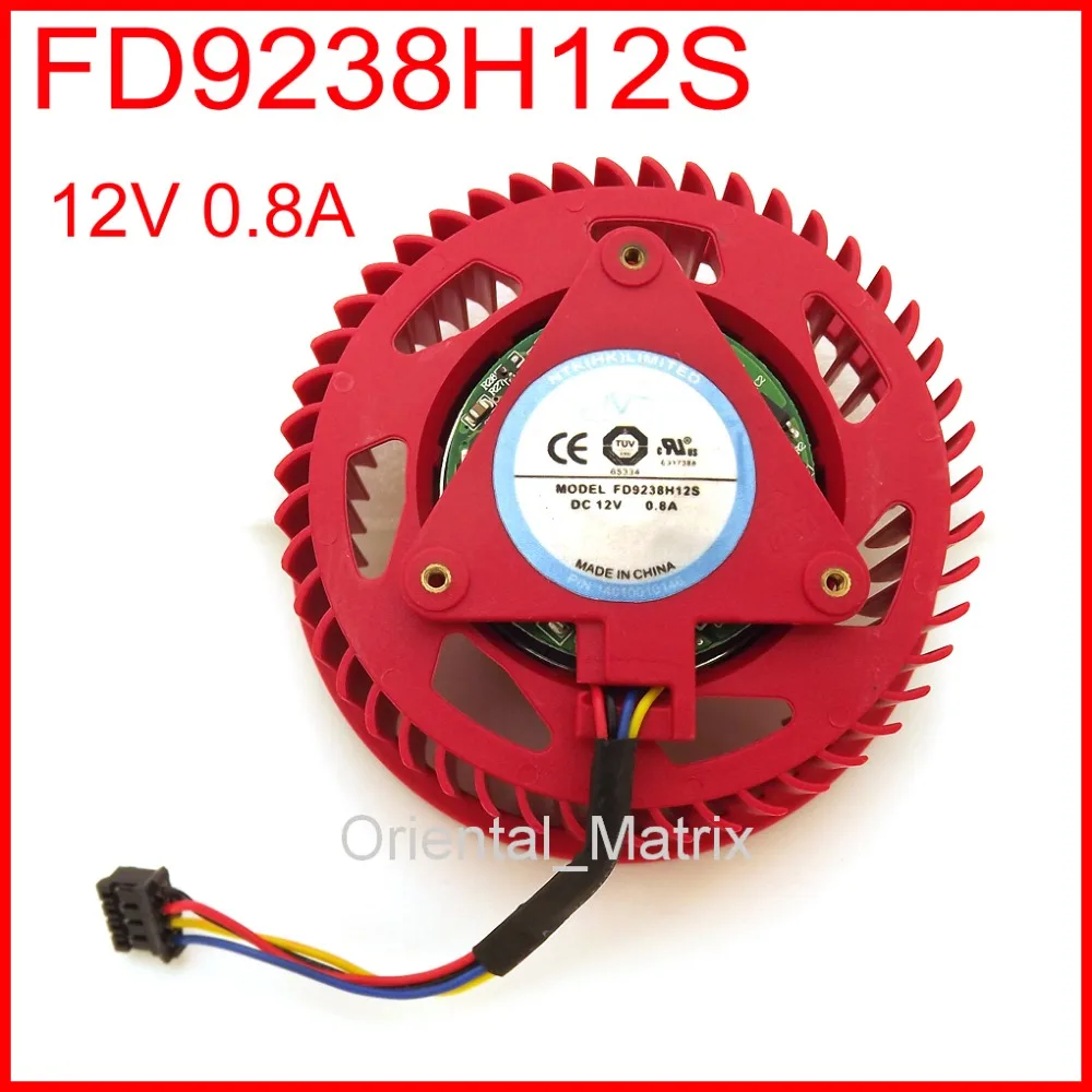 Новый вентилятор NTK FD9238H12S 12 В 0 8a 75 мм для графической карты ATI HD5870 HD5970 охлаждающий