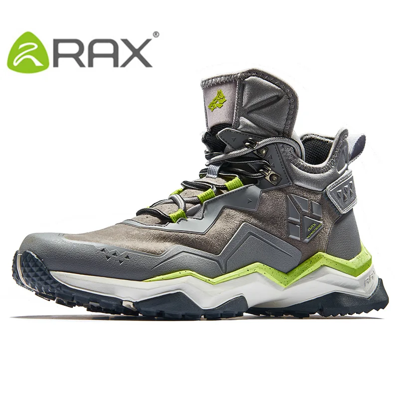 RAX 2020 Waterproof Hiking Boots For Men Outdoor Waterproof Trekking Shoes Breathable Hiking Shoes Leather Sports Sneakers Men