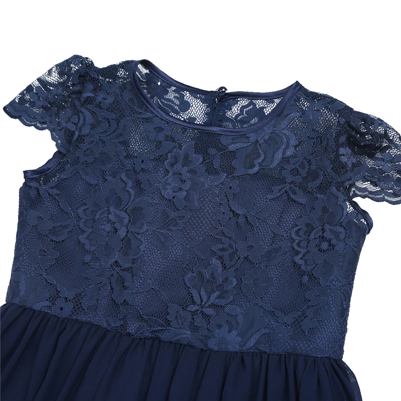 Kid Teens Flower Bridesmaid Lace Dress for Girls Vestido Wedding Party Floral Ball Gown Prom Formal Princess | Детская одежда и