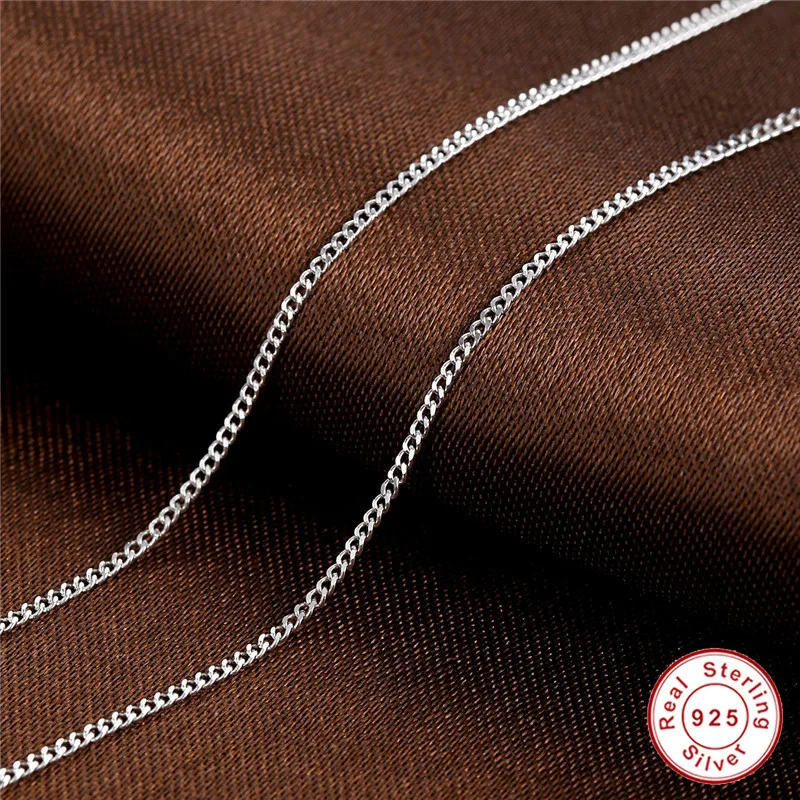 Authentic 925 Sterling Silver Classic Design Simple Necklace Chain for Women Original S925 Engagement Jewelry Bridal | Украшения и