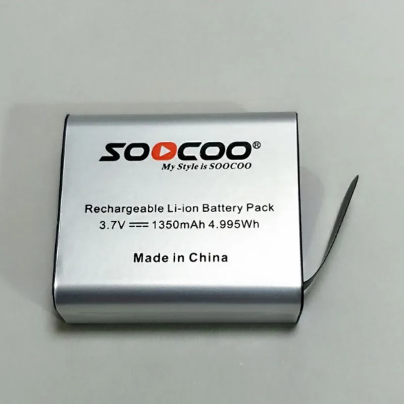 Аксессуары SOOCOO для Gopro аккумулятор 1350 мАч и двойное зарядное устройство камеры Eken