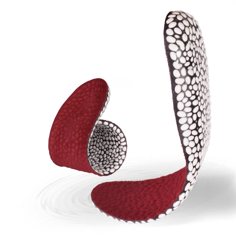 1 PAIR  E-TPE Shock absorption Insole foot massage casual shoes Super Light  Sports insole for Running basketball and football