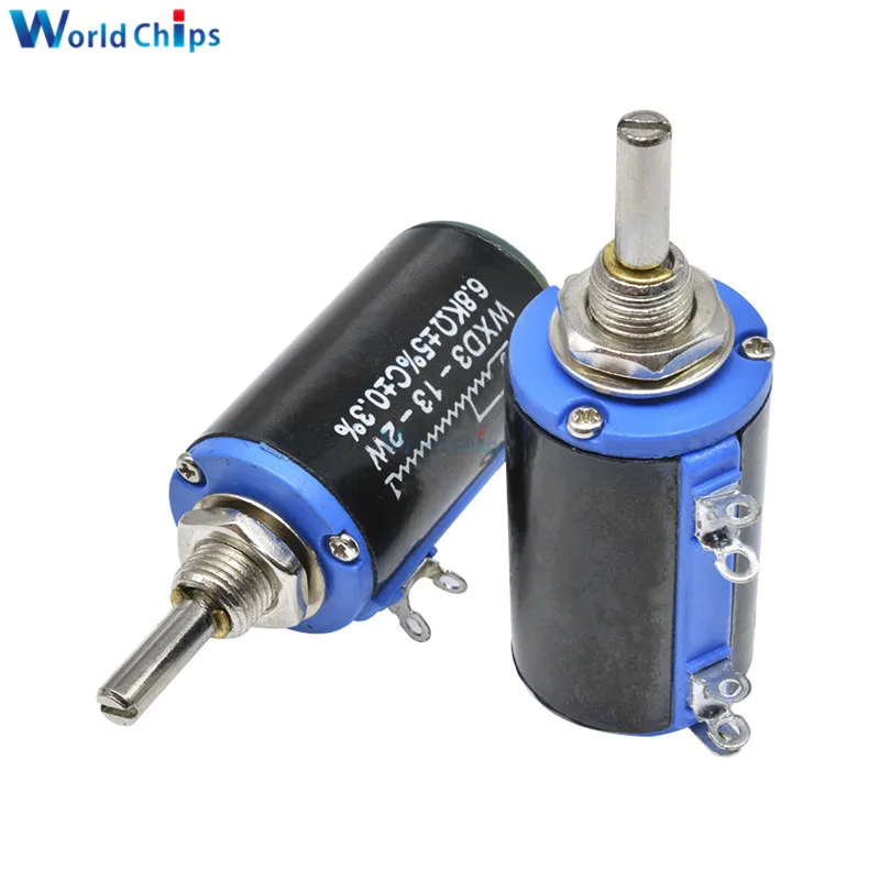 2 шт. WXD3 13 2W Вт проволочный потенциометр 100R 470R 1K 4 7 K 10K 22K 47K 100KΩ Ohm 10 поворотов