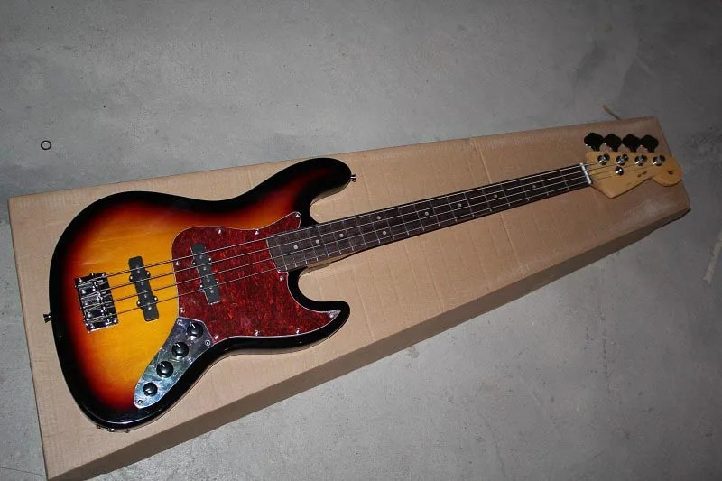 Бесплатная доставка Пользовательские клен шеи F Jazz Bass Винтаж активные