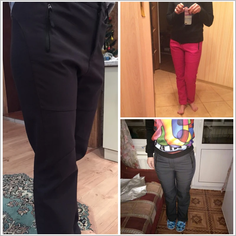 Брюки LoClimb мужские и женские Зимние флисовые ветрозащитные водонепроницаемые