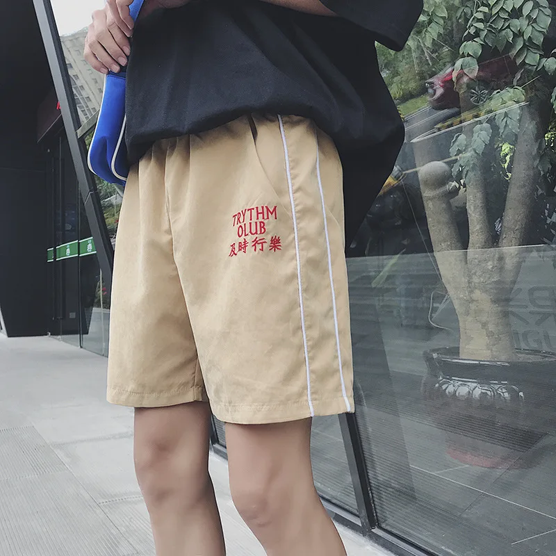 Мужские хлопковые шорты с эластичной резинкой на талии модные летние прямые в