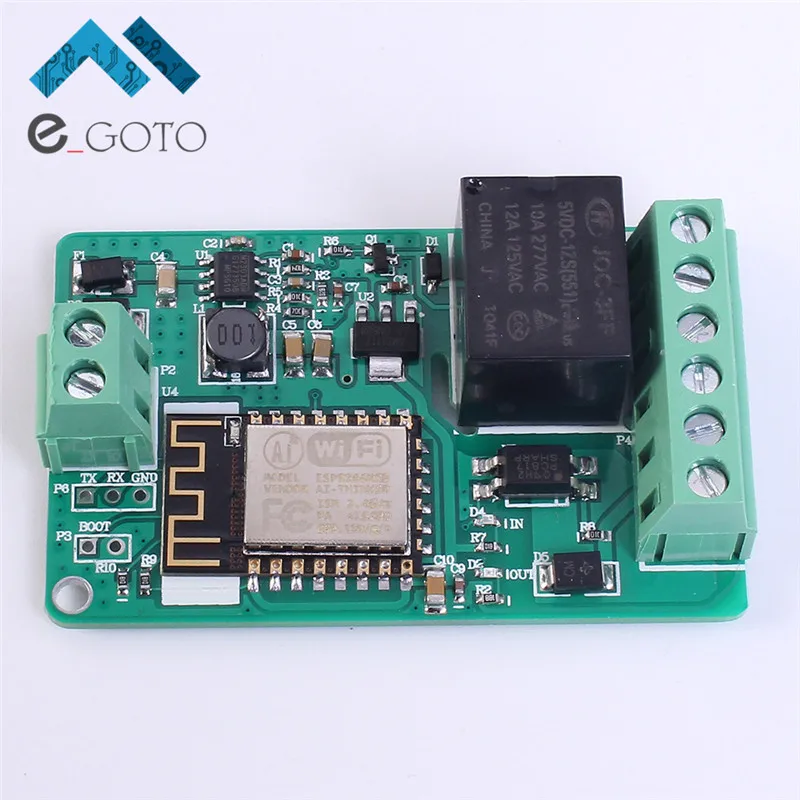 220 В 10A esp8266 реле сеть Wi-Fi модуль w/TVS защиты DC 7-30 Вход 65x40x20 мм | Электронные