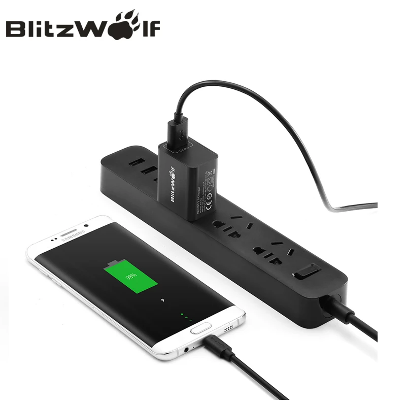 Blitzwolf QC3.0 USB Зарядное устройство Путешествия стены адаптер мобильный телефон
