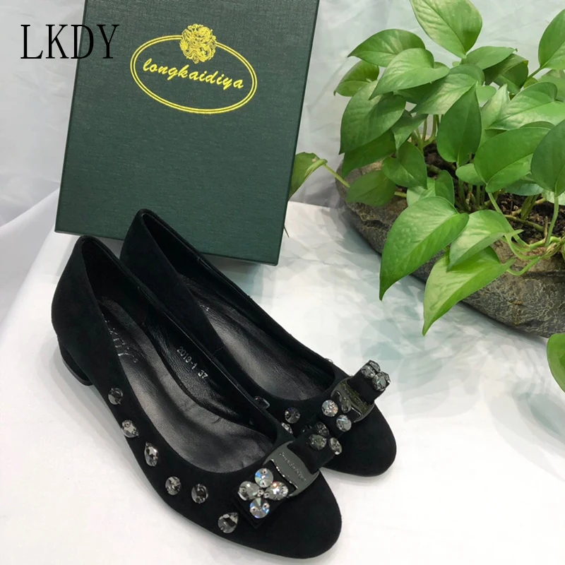 Женские Балетные туфли LKDY повседневные на плоской подошве с круглым носком со