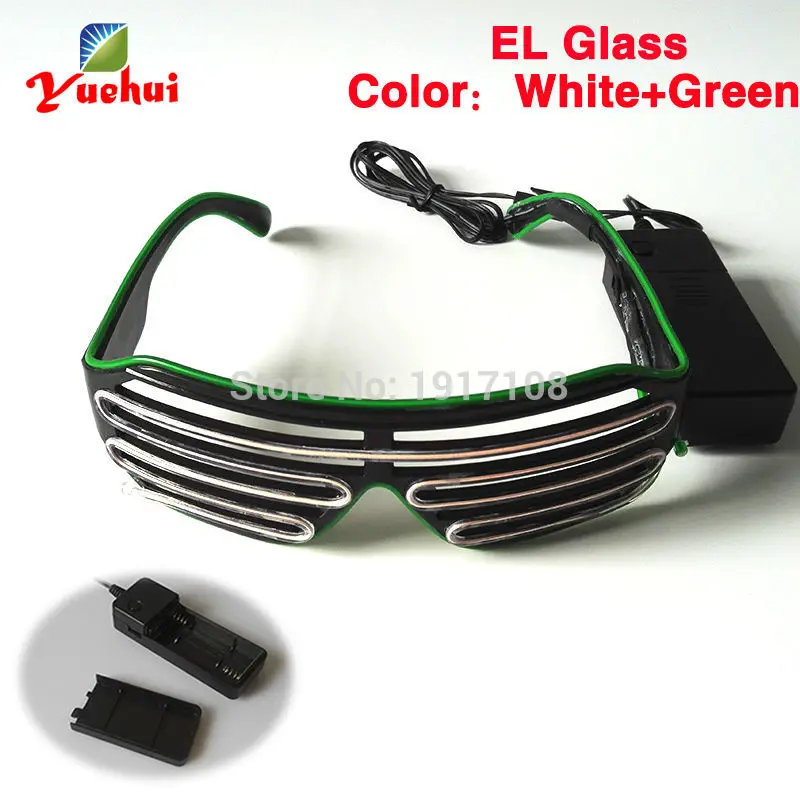 Модные Двухцветные светодиодные очки с затвором 17 видов декоративные активным