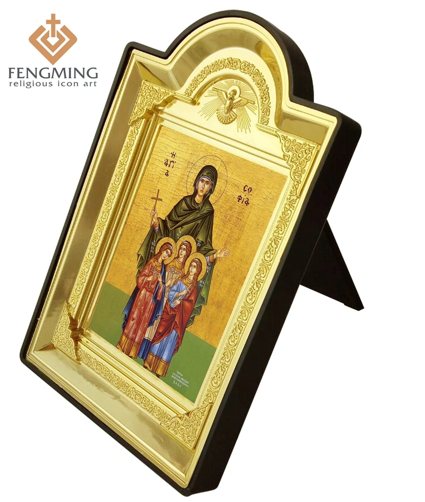 Пластиковая фоторамка Бронзирующая икона св. София элпи Пистис Агапе