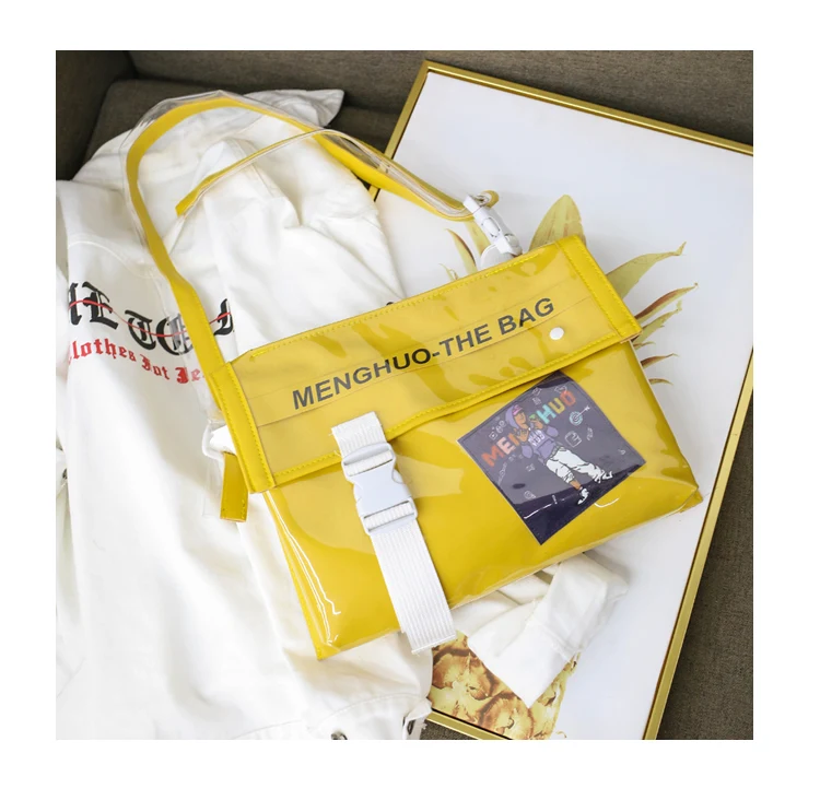 Корейская Ulzzang сумка через плечо на молнии женская новая Harajuku забавная мультяшная хип-хоп японская сумка-мессенджер с буквами