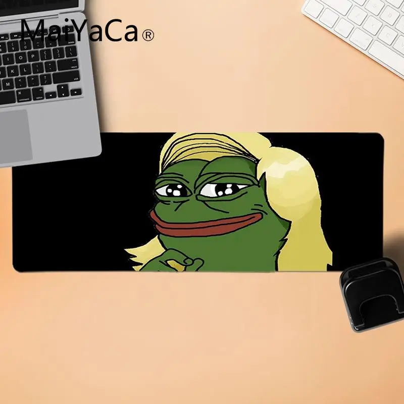 MaiYaCa Забавный лягушонок Пепе индивидуальные коврики для мыши компьютерный Аниме Коврик для мыши и ноутбука резиновая мышь прочный Настольный коврик для мыши