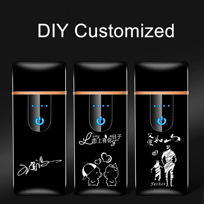 Ветрозащитная умная светодиодная Зажигалка со сканером отпечатков пальцев