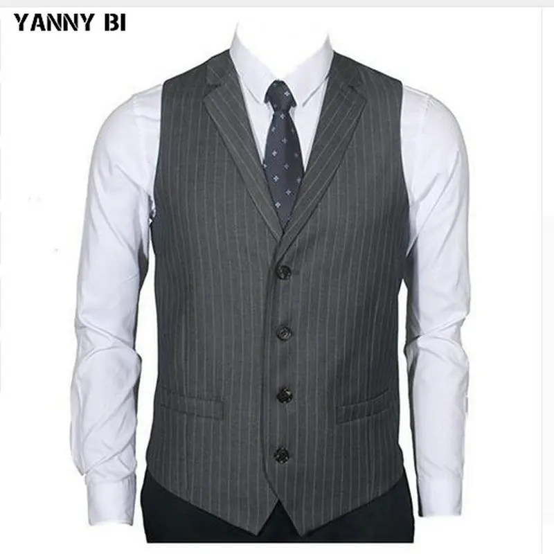 

Custom Made New Style Men's 2Pockets 4Buttons Business Tailored Collar Suit Vest Waistcoat Suit Vests Weeding Suits Vests