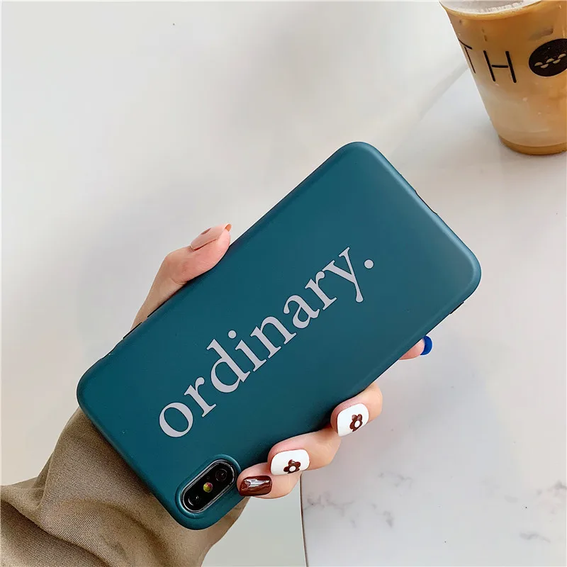 Модные чехлы для мобильных телефонов iPhone X XS MAX XR 8 7 6 s Plus чехол с забавными буквами