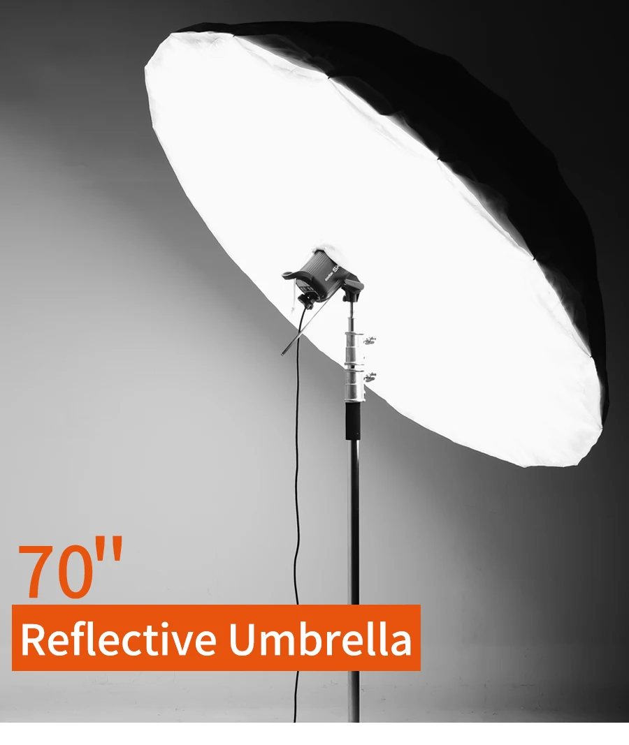 Godox Студия фотография дает разрешение изображения до 70 дюймов/178 см черный белый отражающий зонт студийный свет зонт с большим количеством крышка диффузора