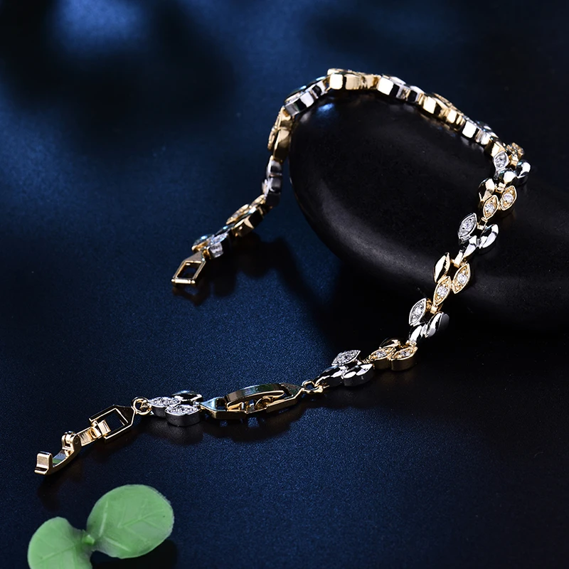 Женский браслет с цепочкой GULICX Большой кристаллами из фианита AAA|bracelets for|bracelets for