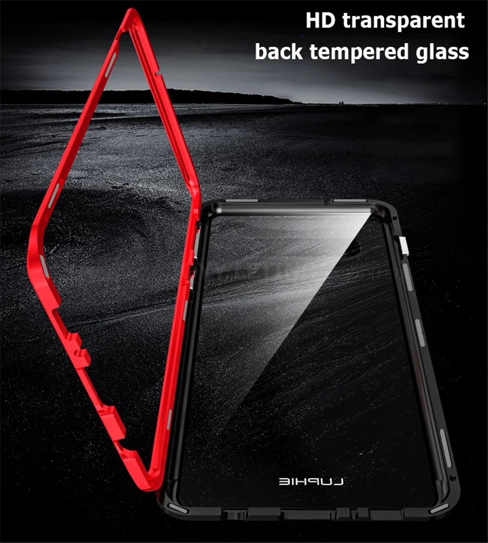 Luphie анти-пип магнитное закаленное стекло чехол для samsung Galaxy S10 Plus Coque металлический бампер стеклянная крышка для samsung s10+ Fundas