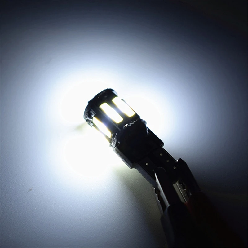 QCDIN Автомобильный светодиодный Canbus T10 10 SMD сигнальная лампа белый 6000K подсветка