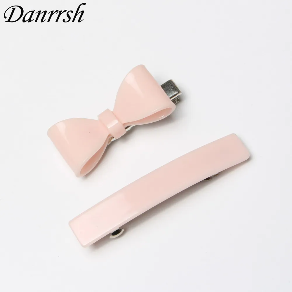 Милый розовый акриловый бант заколка для волос и акриловая аксессуары набор