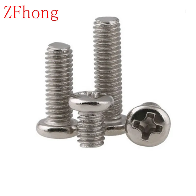 1000 шт. круглая цилиндрическая головка из никеля M1 длина винта 2 6 мм|machine screws|screw