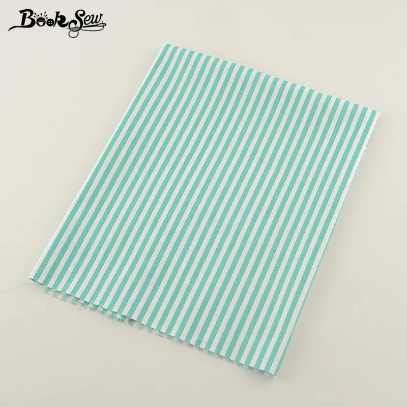 Booksew новый домашний текстиль хлопковая саржевая ткань зеленые полоски дизайн