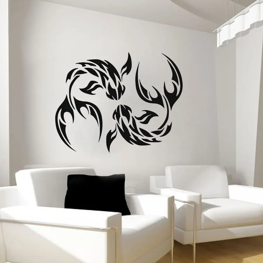 Наклейки на стену с изображением рыбы виниловые наклейки для домашнего декора