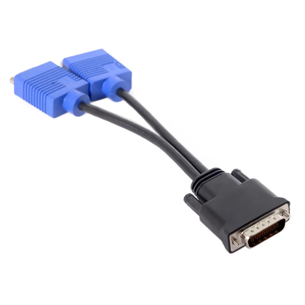 10 см DMS 59pin Штекерный двойной 15Pin VGA RGB Женский разветвитель удлинитель для ПК
