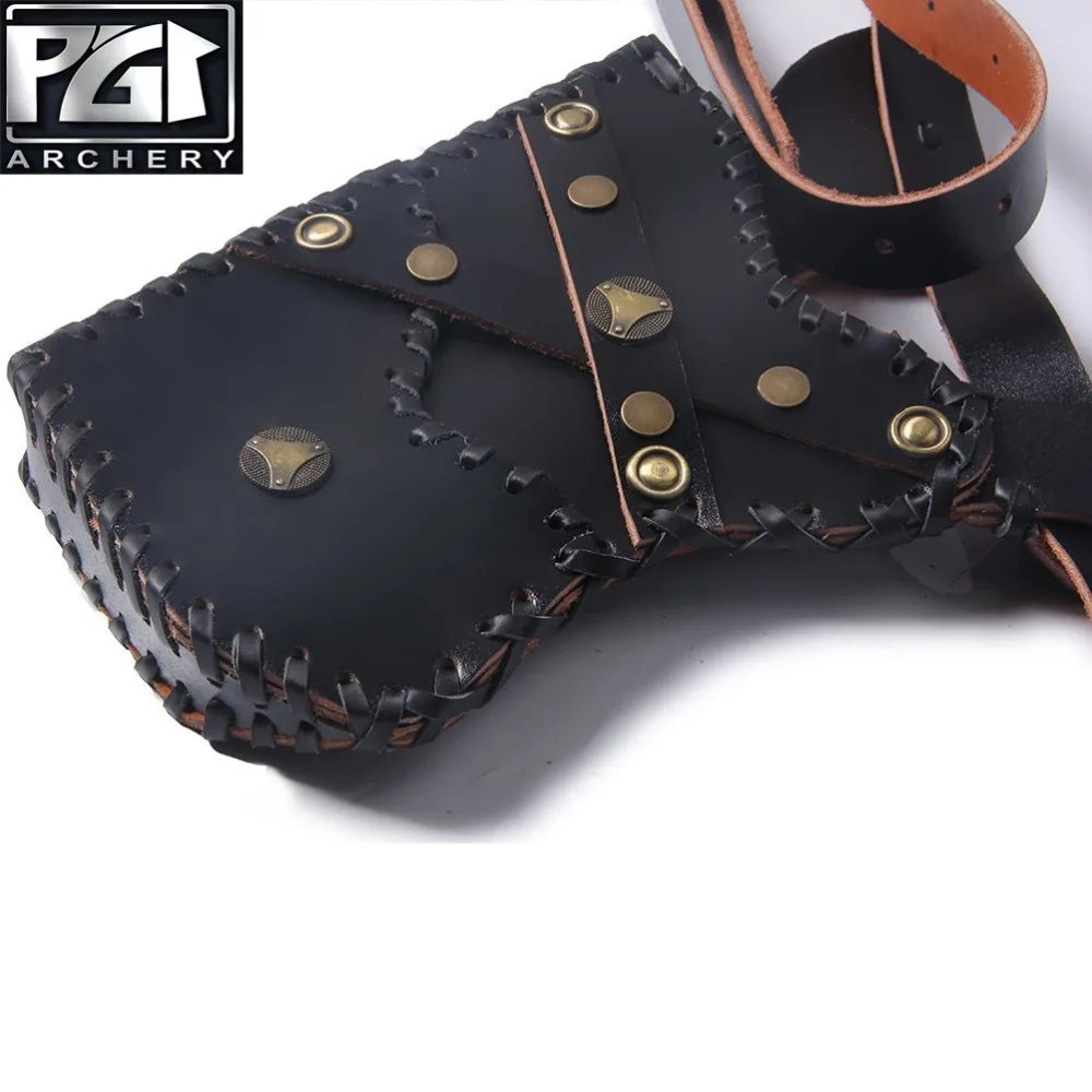 PG1ARCHERY Hip колчан для стрел с ремнем кожаный традиционный стрельбы из лука сумка