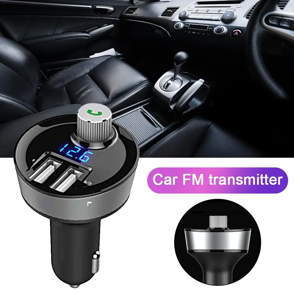 Автомобильный громкая связь аудио плеер fm передатчик Bluetooth 4 2 двойной USB
